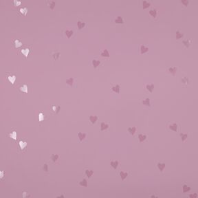 Tkanina na kurtki przeciwdeszczowe serduszka | Poppy Fabrics – jasny brudny róż, 