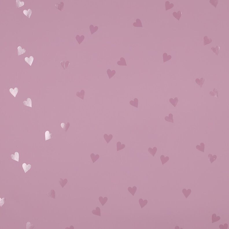 Tkanina na kurtki przeciwdeszczowe serduszka | Poppy Fabrics – jasny brudny róż,  image number 1