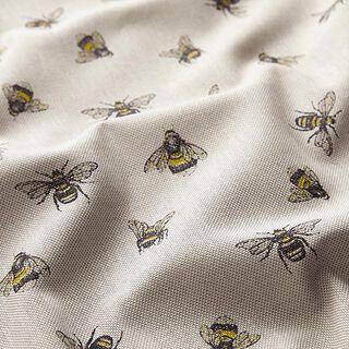 Tkanin dekoracyjna Half panama Pszczółki – naturalny, 
