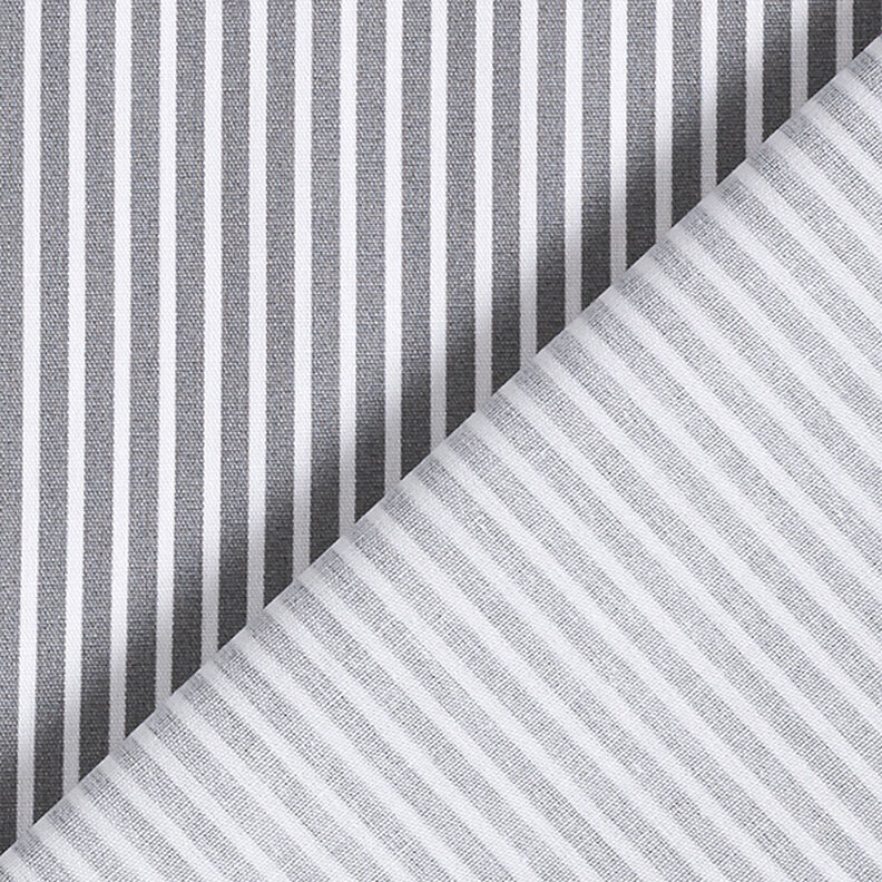 Popelina bawełniana Paski – szary/biel,  image number 4