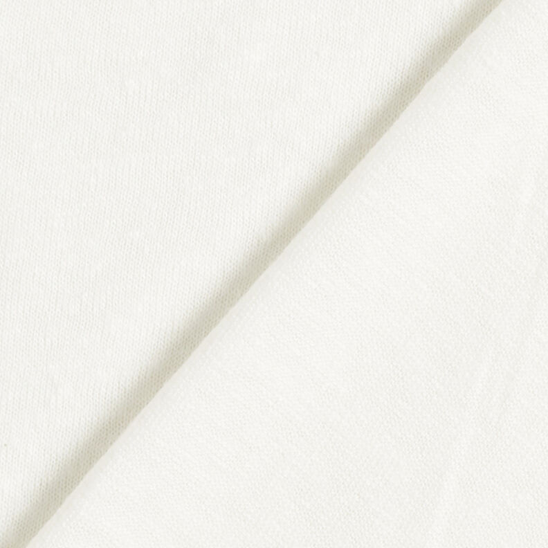 Mieszanka wiskozy i lnu Dzianina o drobnych oczkach – mleczna biel,  image number 3