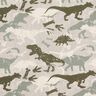 Dzianina dresowa drapana zakamuflowane dinozaury Melanż – jasny kreci/zieleń trzcinowa,  thumbnail number 1