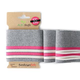 DZIANINA ŚCIĄGACZOWA EKO CUFF ME odblaskowa  [140 CM | 8 CM]  | Albstoffe | Hamburger Liebe, 