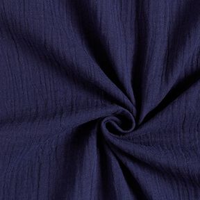 GOTS Muślin / Tkanina double crinkle | Tula – granat, 