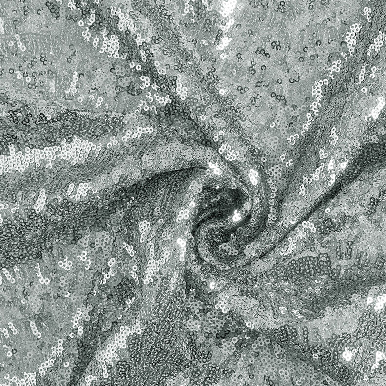 Tkanina z mikrocekinami, jednokol. – srebro,  image number 4