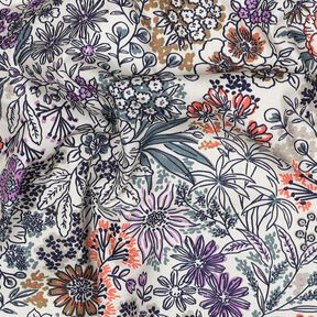 Popelina bawełniana polne kwiaty | Poppy Fabrics – biel, 