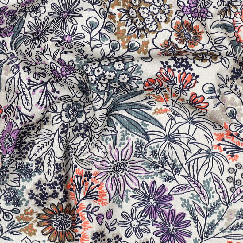 Popelina bawełniana polne kwiaty | Poppy Fabrics – biel, image number 2