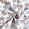 Tkanina bawełniana kreton rowery retro – biel/błękit,  thumbnail number 3
