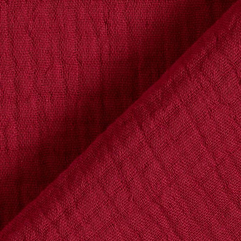 GOTS Trójwarstwowy muślin bawełniany – czerwień karminowa,  image number 5