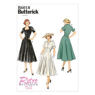 Sukienka 1952 vintage, Butterick 6018|40 - 48, 