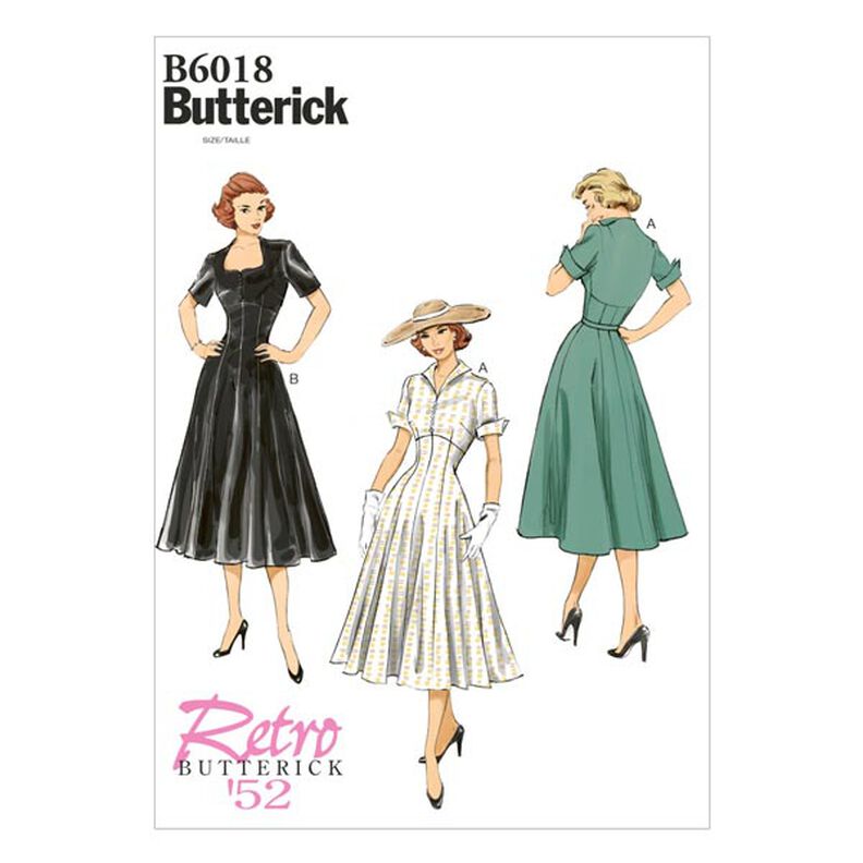 Sukienka 1952 vintage, Butterick 6018|40 - 48,  image number 1
