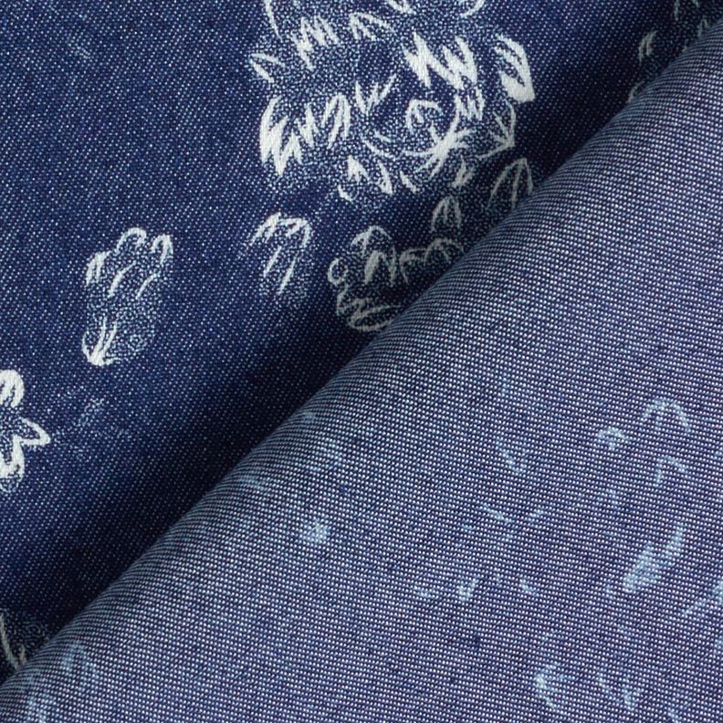Chambray małe róże – granat/mleczna biel,  image number 4