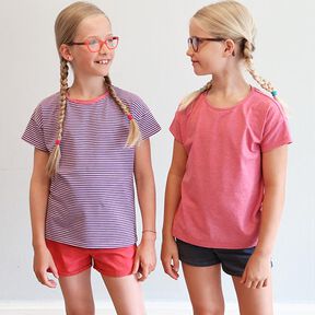 TINA – swobodna koszulka basic z krótkim rękawem, Studio Schnittreif | 86 - 152, 