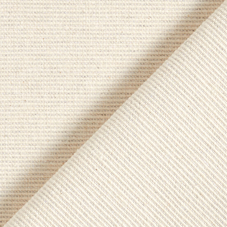 Tkanina dekoracyjna half panama o strukturze prążków bawełna z recyklingu – naturalny,  image number 3