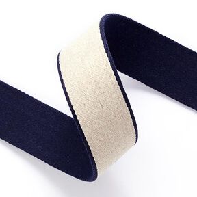 Taśma parciana [ 3,5 cm ] – granat/beż, 