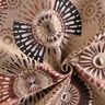Tkanin dekoracyjna Żakard elegancka mandala – ciemny szarobrązowy/burgund,  thumbnail number 3
