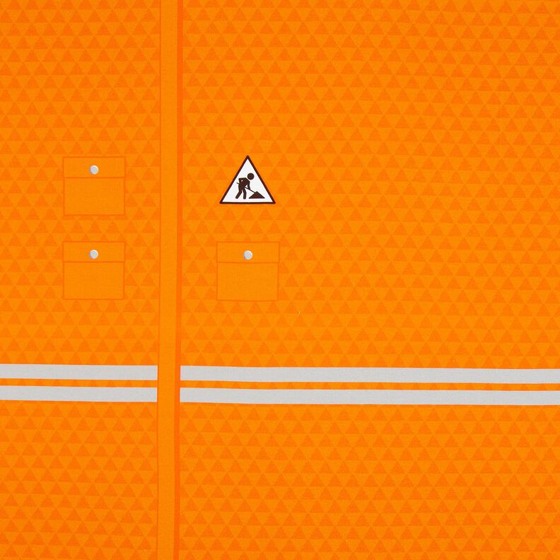 French Terry Panel Zostań budowlańcem | Stoff&Liebe – jasnopomarańczowy/srebrnoszary,  image number 6