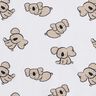 GOTS Dżersej bawełniany koala | Poppy Fabrics – biel/migdałowy,  thumbnail number 1