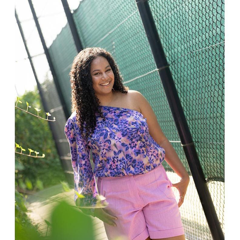 Satyna bawełniana akwarelowe kwiaty nadruk cyfrowy | Poppy Fabrics – nerkowiec/lilia,  image number 5