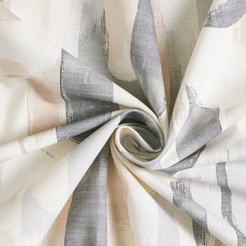 Tkanin dekoracyjna Half panama łuki artystyczne &ndash; jasnobeżowy/szary,  image number 3