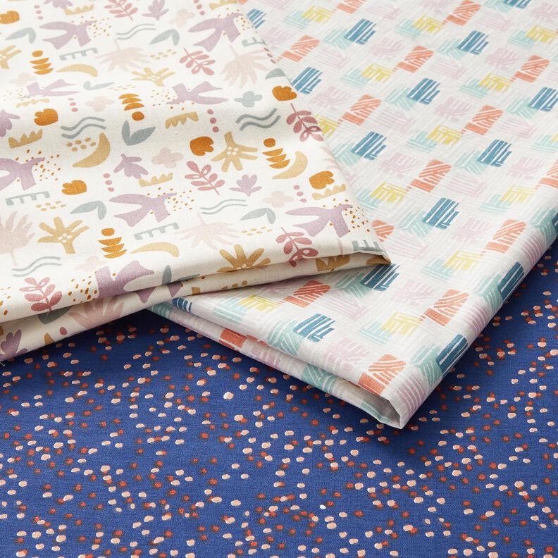 Tkanina bawełniana Kreton kropeczki – indygo,  image number 5