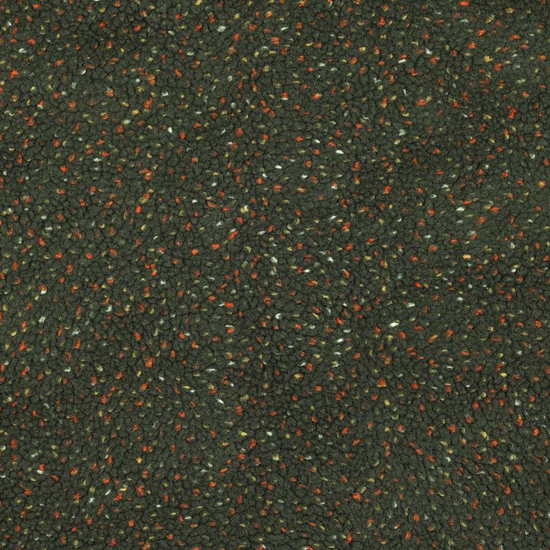 Puszysty plusz Tweed Melanż | Poppy Fabrics – ciemna zieleń, image number 1