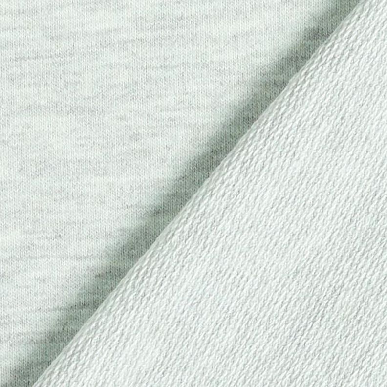 French Terry cienka dzianina melanż – mięta/szary,  image number 5