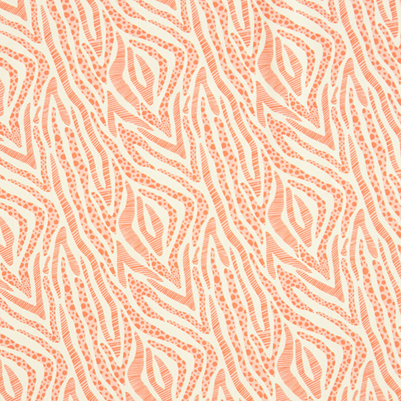 GOTS Dzianina dresowa pętelkowa French Terry zebra | Tula – jasnobeżowy/pomarańcza,  image number 1