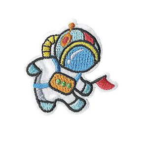 Aplikacja astronauta [ 3 x 3 cm ] – mleczna biel/jasnoniebieski, 