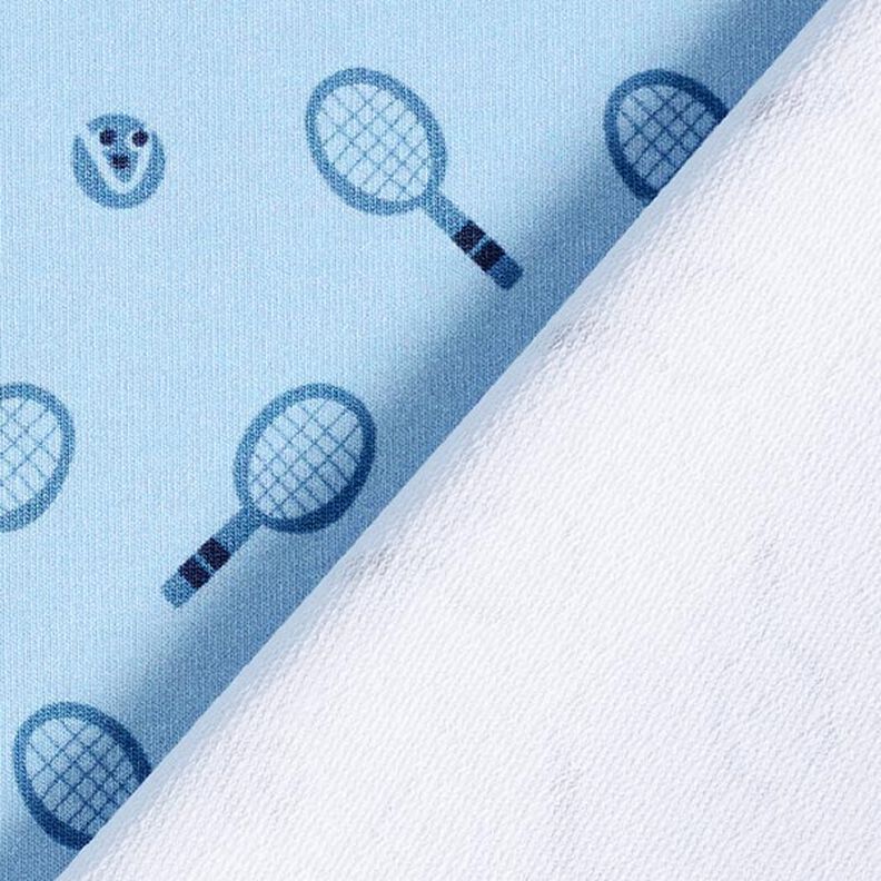 Dzianina dresowa pętelkowa French Terry retro tenis  | PETIT CITRON – jasnoniebieski,  image number 7