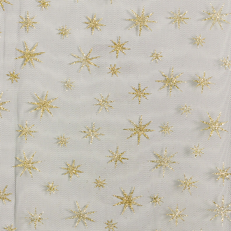 tiul w brokatowe gwiazdki – czerń/złoto,  image number 1