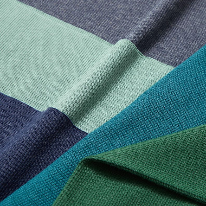 2x2 Dzianina ściągaczowa Jednokol – granat,  image number 6