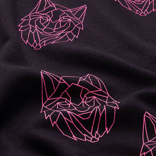 Polar alpejski wilk origami  – czerń/neonowy pink, 