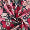 Tkanina bawełniana Kreton kwiaty retro – petrol/róż,  thumbnail number 3