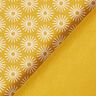 Dżersej bawełniany w 
błyszczące kwiaty – żółty curry,  thumbnail number 4