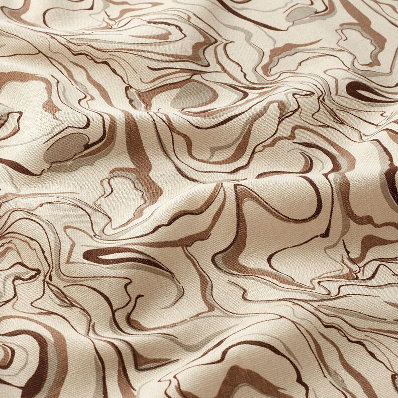 Mieszanka lnu marmur – migdałowy/mokka,  image number 2