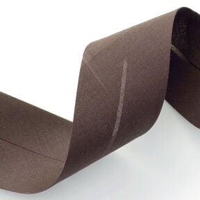 Taśma skośna Polycotton [50 mm] – ciemny brąz, 