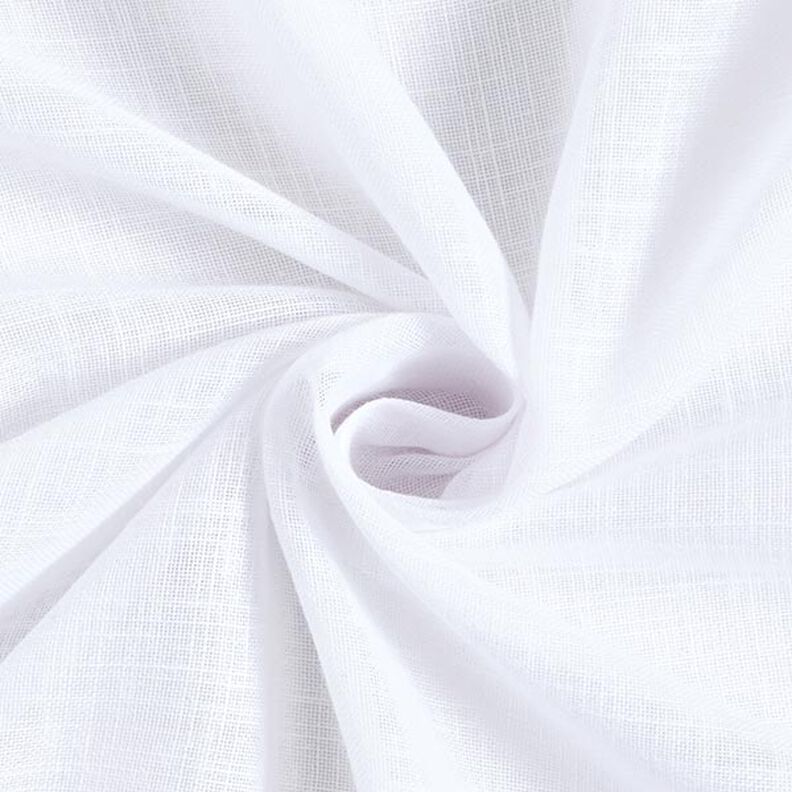 Tkanina na firany woal imitacja lnu 300 cm – biel,  image number 1