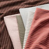 Tkanina na bluzki Mieszanka bawełny szerokie pasy – róż/mleczna biel,  thumbnail number 5