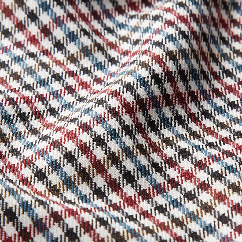 Tkanina spodniowa strecz Szkocka krata – biel/czerń,  image number 2