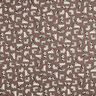 Tkanin dekoracyjna Half panama abstrakcyjne psy – ciemny brąz/naturalny,  thumbnail number 1