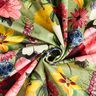 Aksamit dekoracyjny Kwiaty vintage – zieleń/stary róż,  thumbnail number 5
