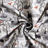 Dzianina dresowa drapana abstrakcyjne zwierzęta leśne nadruk cyfrowy – mglisty szary,  thumbnail number 4
