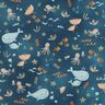 Popelina bawełniana szczęśliwe zwierzęta morskie nadruk cyfrowy | Poppy Fabrics – niebieski,  thumbnail number 1