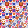 Popelina bawełniana serca w kratę | Poppy Fabrics – kość słoniowa/błękit królewski,  thumbnail number 4