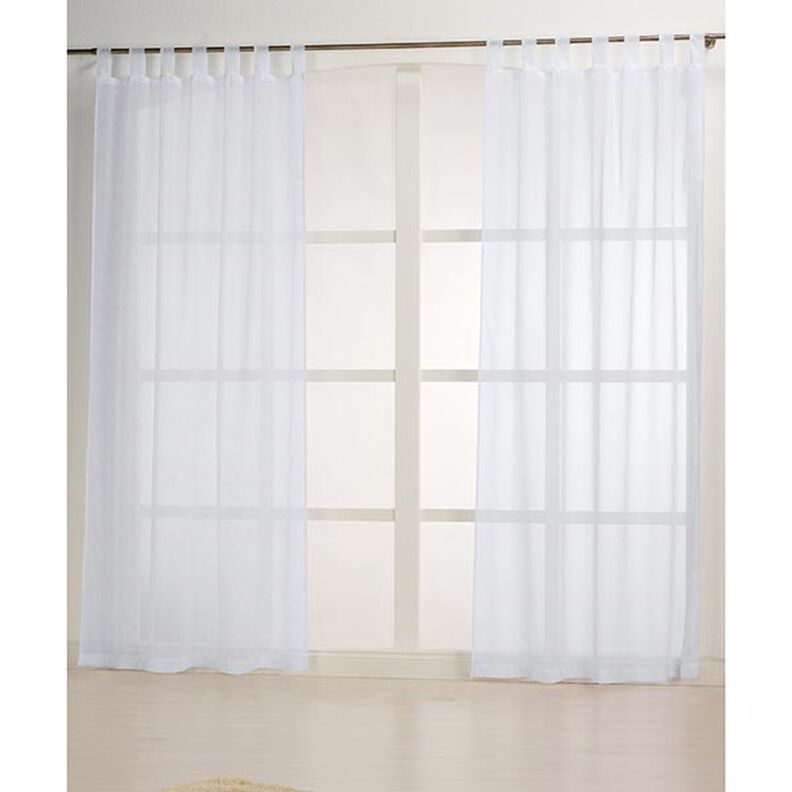 Tkanina na firany woal imitacja lnu 300 cm – biel,  image number 5
