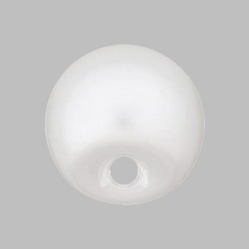 Guzik plastikowy perłowy błyszczący - biały,  image number 2