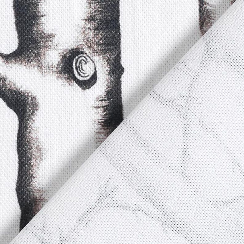 Tkanin dekoracyjna Half panama pnie drzew – mleczna biel,  image number 4