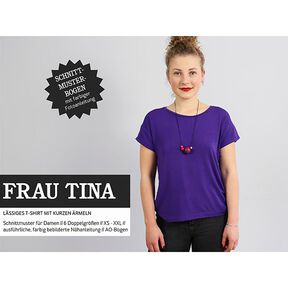 FRAU TINA – swobodna koszulka basic z krótkim rękawem, Studio Schnittreif | XS - XXL, 