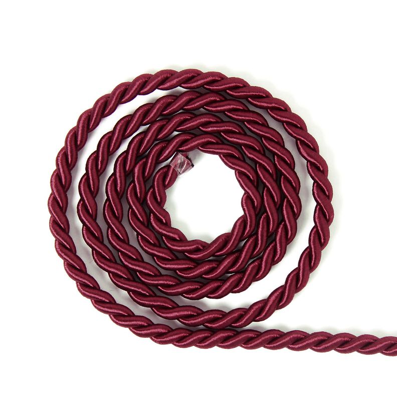 Sznurek atłasowy jednolity - bordo,  image number 1